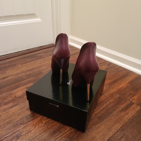 Botique 9 Peeptoe Burgundy Heels Size 8.5M New - Picture 3 of 5